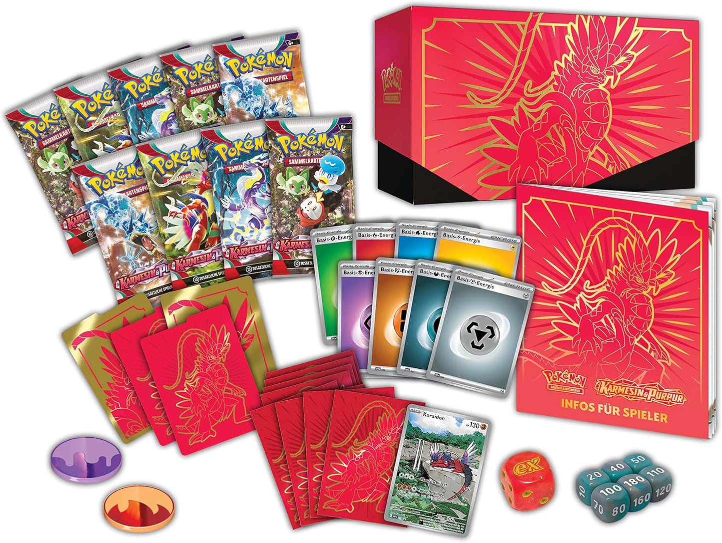 Pokémon TCG: Karmesin & Purpur - Top Trainer Box - DE Koraidon