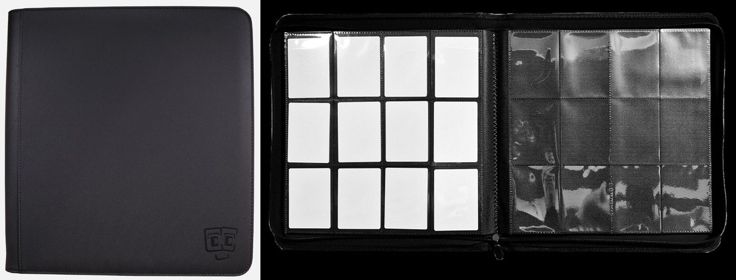 TCG GURU - 12er Pocket Zipper Binder Xenon Black