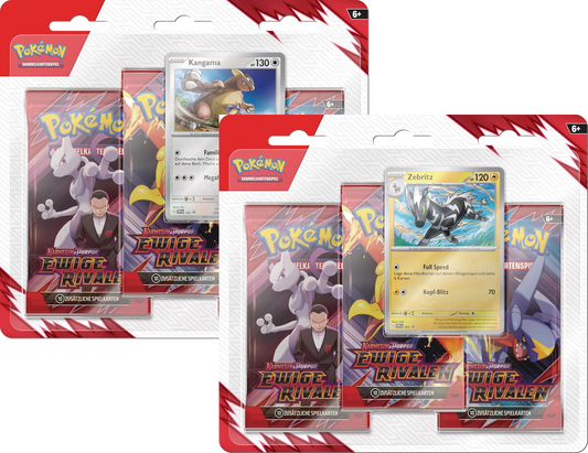 Pokemon Ewige Rivalen 3er Blister Kangama/Zebritz DE