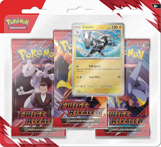 Pokemon Ewige Rivalen 3er Blister Kangama/Zebritz DE