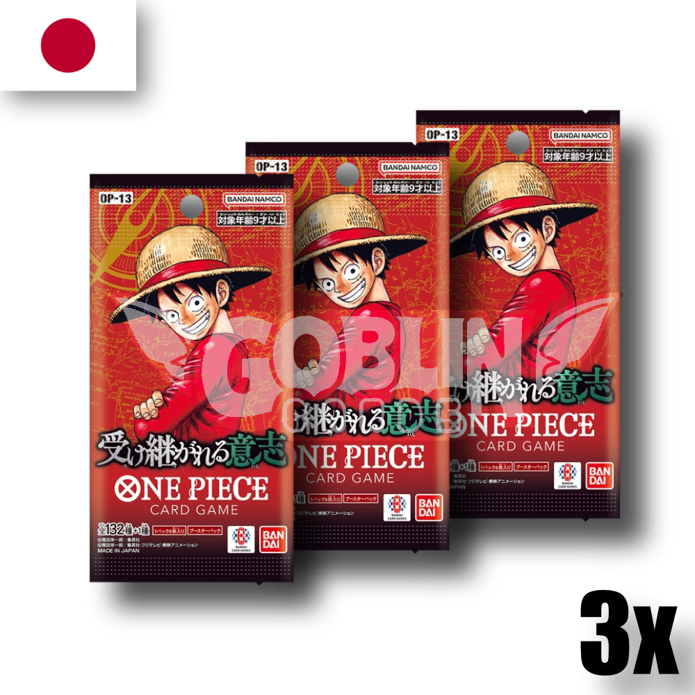 One Piece Carrying On His Will (OP-13) 3er Boosterbundle | JP