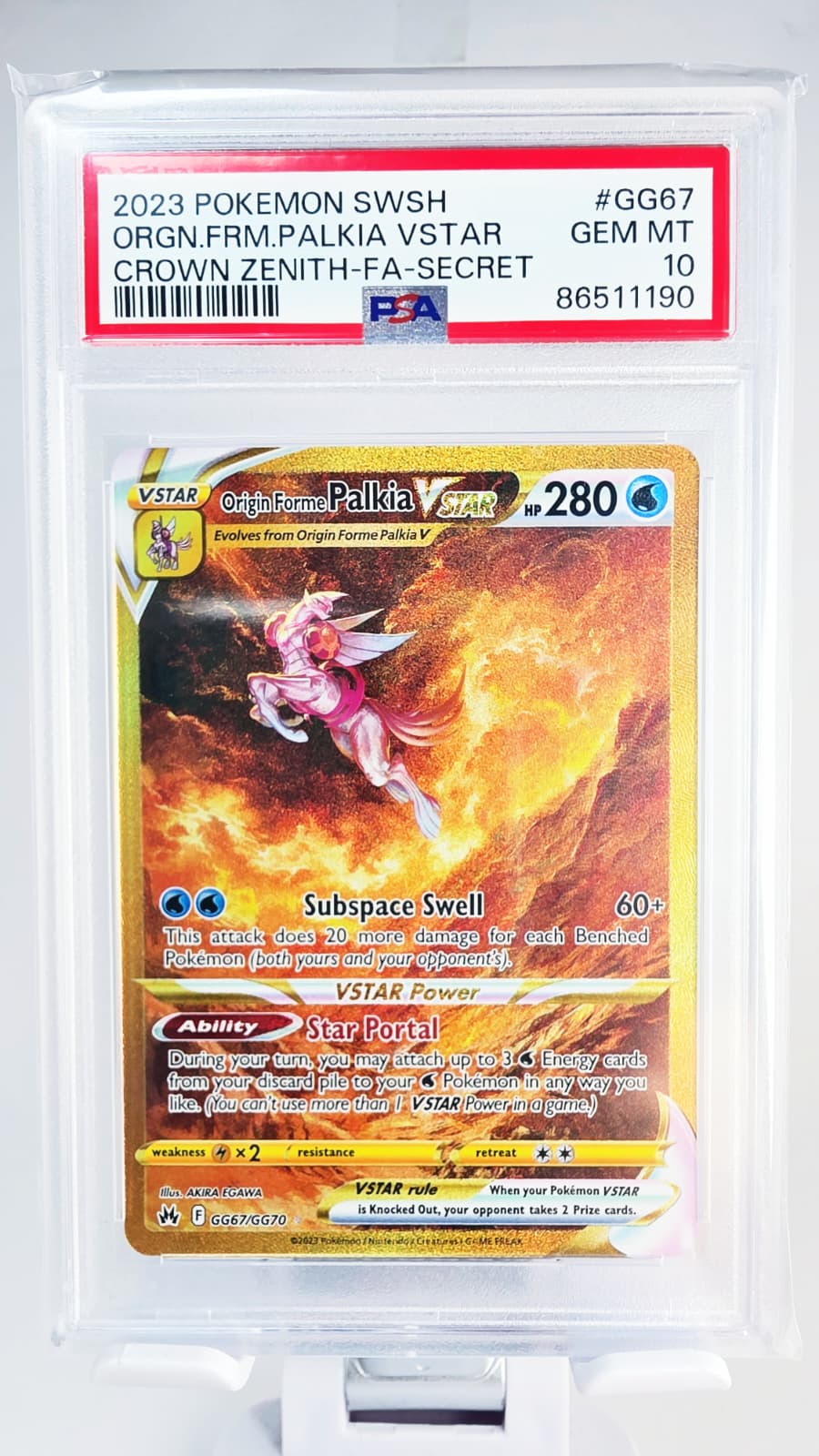 Pokémon Ur-Palkia Origin Forme Palkia VSTAR GG67 PSA 10 – Englisch