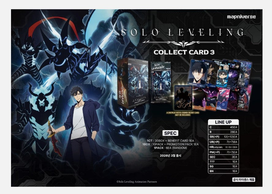 Solo Leveling Vol.3 Collect Card Display Booster Box – KR