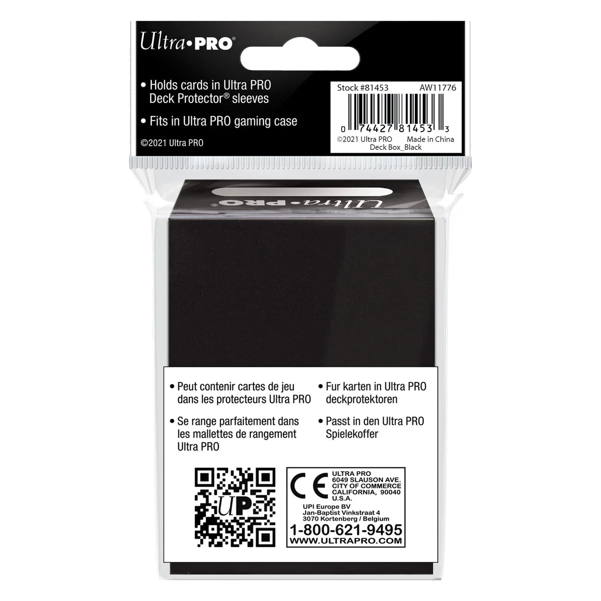 Ultra PRO 80+ Deck Box Black für 80 Karten